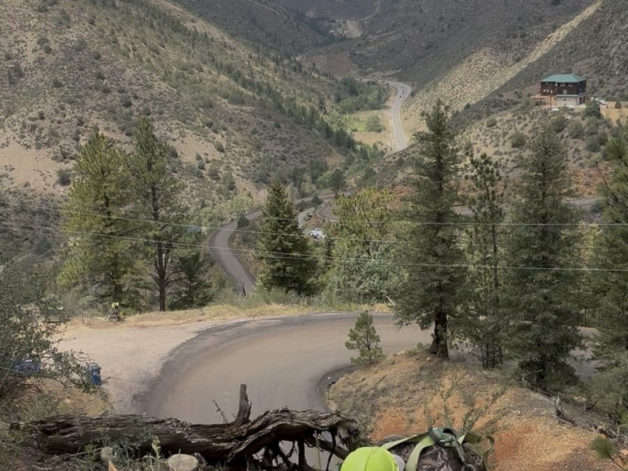 Cleared roadside on a canyon lot after brush removal